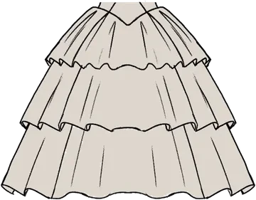 Basque Tiered Skirt