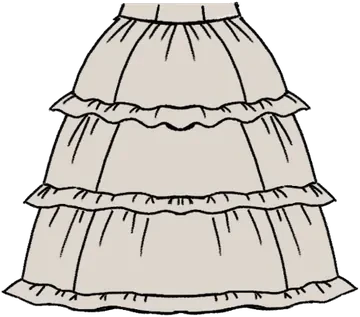 Gathered Tiered Ruffle Skirt