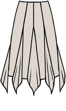 Handkerchief Godet Skirt