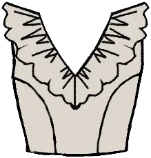 Princess V Ruffle Bodice
